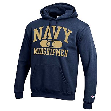 Men's Champion Navy Navy Midshipmen Arch Pill Pullover Hoodie