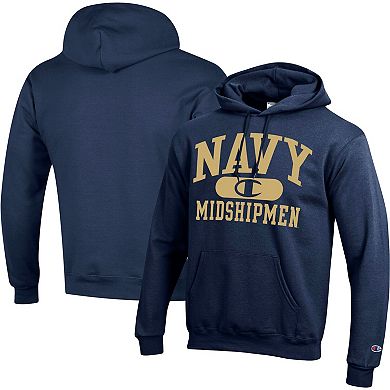 Men's Champion Navy Navy Midshipmen Arch Pill Pullover Hoodie