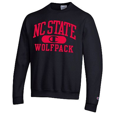 Men's Champion Black NC State Wolfpack Arch Pill Sweatshirt