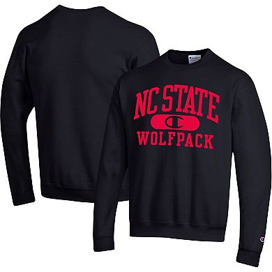 Men's Champion Black NC State Wolfpack Arch Pill Sweatshirt