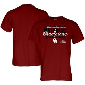 Blue 84 Crimson Oklahoma Sooners 2023 NCAA Women's Gymnastics National Champions T-Shirt