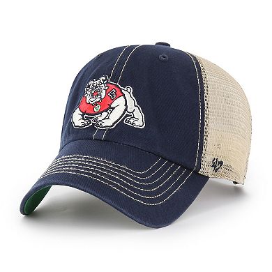 Men's '47 Navy Fresno State Bulldogs Trawler Trucker Snapback Hat