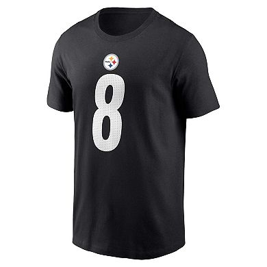 Men's Nike Kenny Pickett Black Pittsburgh Steelers Player Name & Number T-Shirt