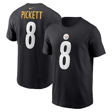Men's Nike Kenny Pickett Black Pittsburgh Steelers Player Name & Number T-Shirt