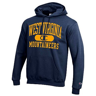 Men's Champion Navy West Virginia Mountaineers Arch Pill Pullover Hoodie