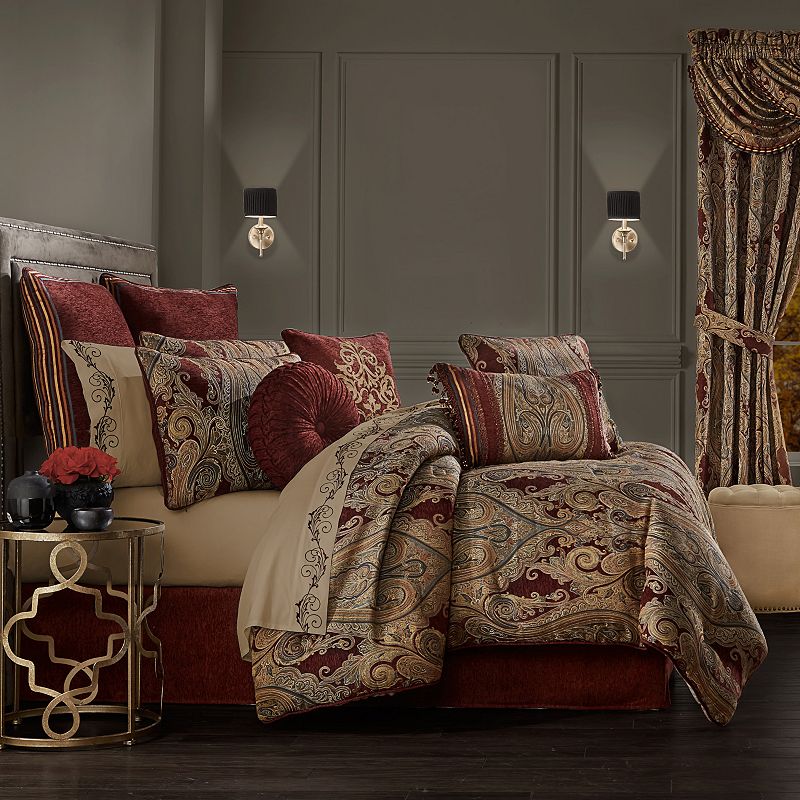 J Queen New York Garnet 4-Pc. Comforter Set, Queen Bedding