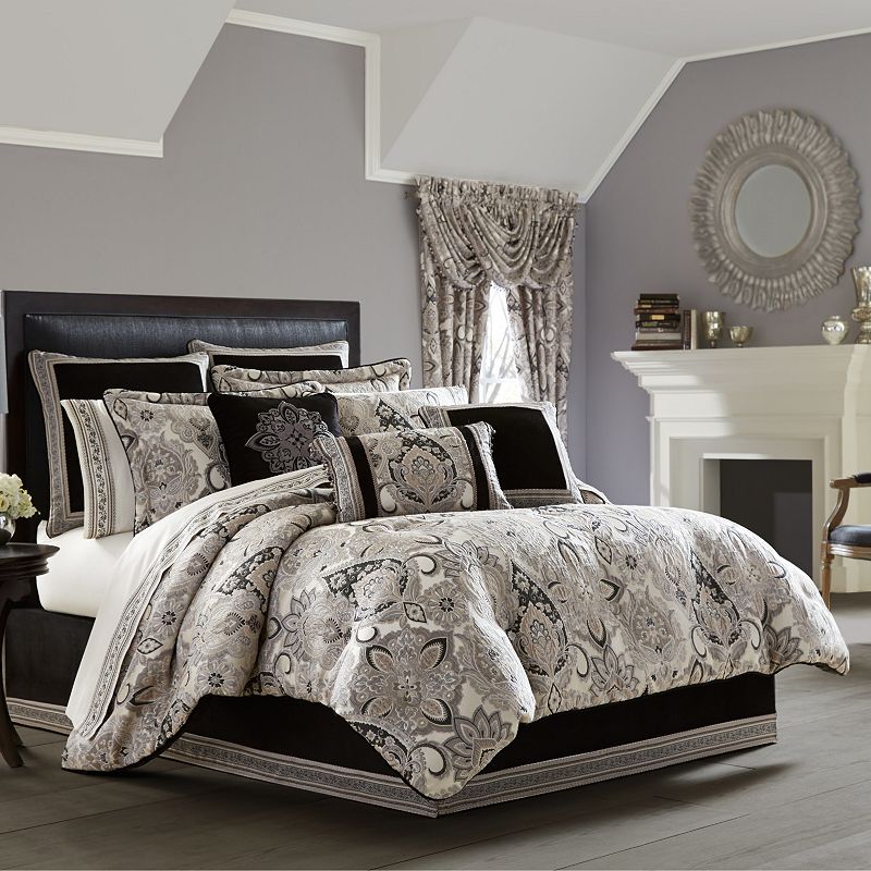 Five Queens Court Giselle 4-pc. Comforter Set, Grey, Cal King