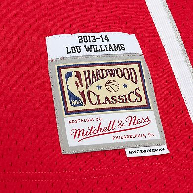 Men's Mitchell & Ness Lou Williams Red Atlanta Hawks 2001/02 Hardwood Classics Swingman Jersey