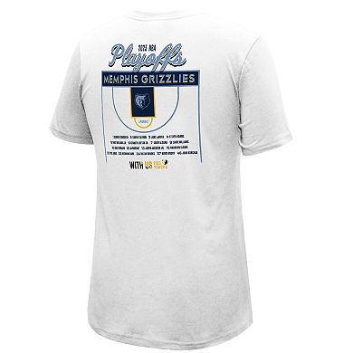 Unisex Stadium Essentials White Memphis Grizzlies 2023 NBA Playoffs Roster T-Shirt