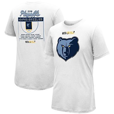 Unisex Stadium Essentials White Memphis Grizzlies 2023 NBA Playoffs Roster T-Shirt