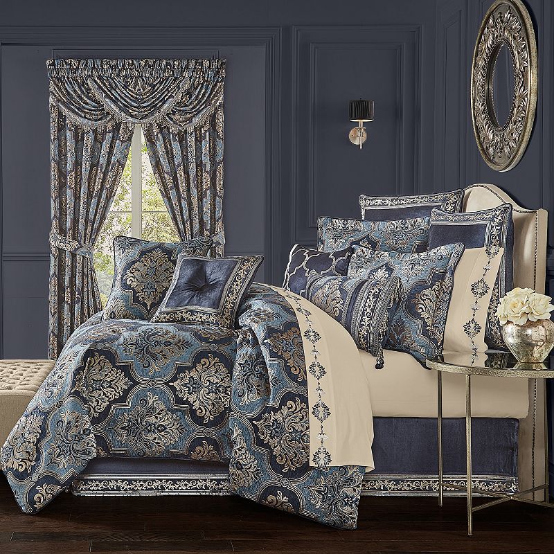 Five Queens Court Manila 4-pc. Comforter Set or Euro Sham, Blue, King