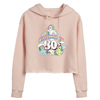 Juniors' My Little Pony Stuck 80s Cropped Graphic Hoodie