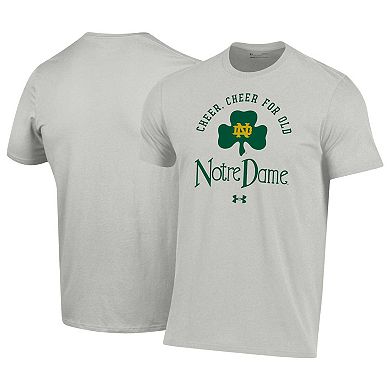 Men's Under Armour Heather Grey Notre Dame Fighting Irish Cheer For Old T-Shirt