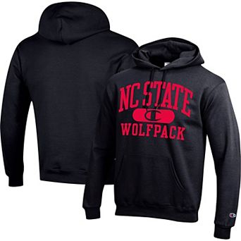 Men's Champion Black NC State Wolfpack Arch Pill Pullover Hoodie