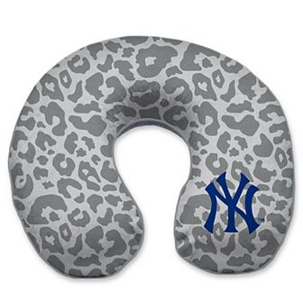 New York Yankees Cheetah Print Memory Foam Travel Pillow