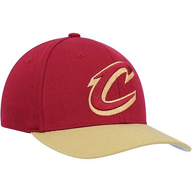 Men's Mitchell & Ness Wine/Gold Cleveland Cavaliers MVP Team Two-Tone 2.0 Stretch-Snapback Hat