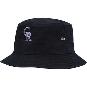 Men's '47 Black Colorado Rockies Primary Bucket Hat