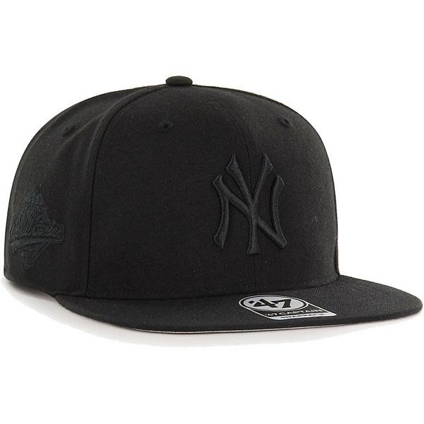 Men's New York Black Yankees Rings & Crwns Black Snapback Hat