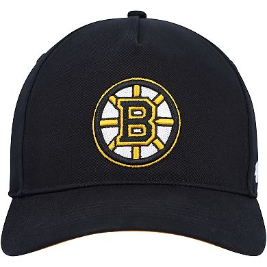 Men's '47 Black Boston Bruins Primary Hitch Snapback Hat
