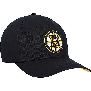 Men's '47 Black Boston Bruins Primary Hitch Snapback Hat