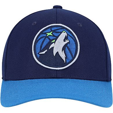 Men's Mitchell & Ness Navy/Blue Minnesota Timberwolves MVP Team Two-Tone 2.0 Stretch-Snapback Hat
