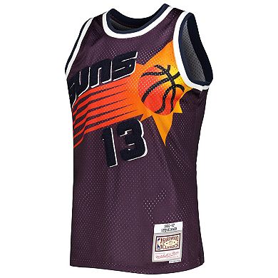 Men's Mitchell & Ness Steve Nash Purple Phoenix Suns Hardwood Classics Off-Court Swingman Jersey
