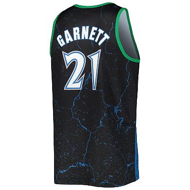 Men's Mitchell & Ness Kevin Garnett Black Minnesota Timberwolves 2003-04 Hardwood Classics Player Burst Tank Top