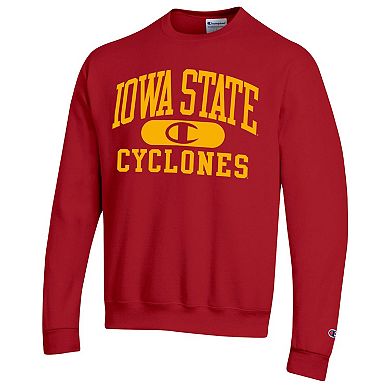 Men's Champion Cardinal Iowa State Cyclones Arch Pill Sweatshirt