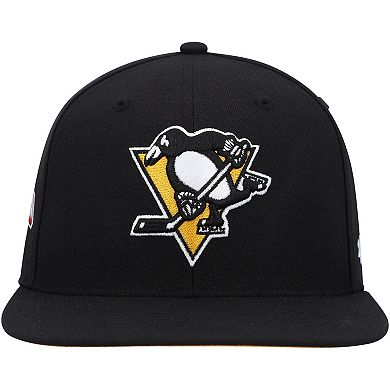 Men's '47 Black Pittsburgh Penguins Sure Shot Captain Snapback Hat