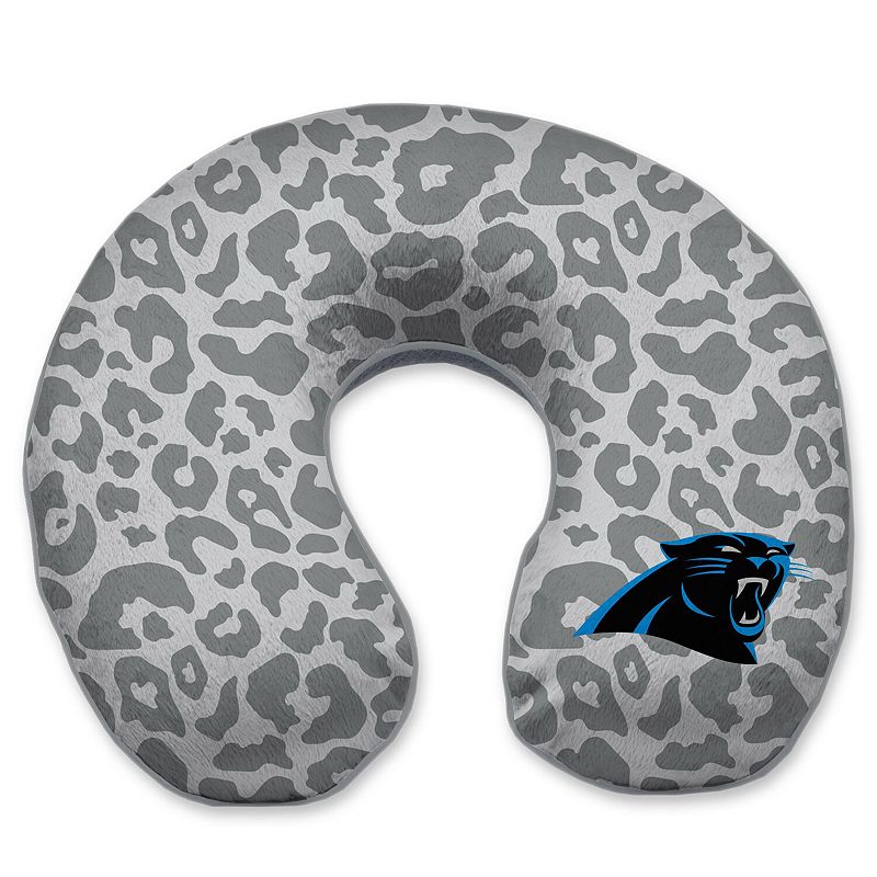Carolina Panthers Cheetah Print Memory Foam Travel Pillow, Team
