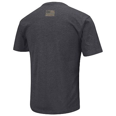 Men's Colosseum Heather Black Syracuse Orange Big & Tall OHT Military Appreciation Playbook T-Shirt