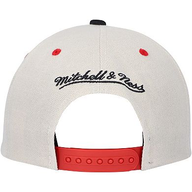 Men's Mitchell & Ness Cream Philadelphia 76ers Hardwood Classics Pop Snapback Hat