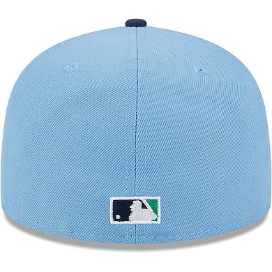Men's New Era Light Blue/Navy Chicago White Sox Green Undervisor 59FIFTY Fitted Hat