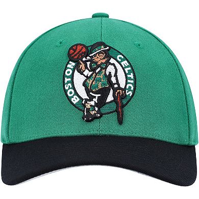 Men's Mitchell & Ness Kelly Green/Black Boston Celtics MVP Team Two-Tone 2.0 Stretch-Snapback Hat