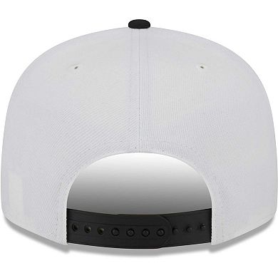 Men's New Era White/Black Iowa Hawkeyes Two-Tone Layer 9FIFTY Snapback Hat