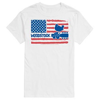 Big & Tall Woodstock American Flag Graphic Tee