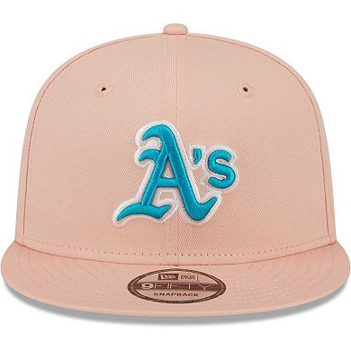 Men's New Era Pink Oakland Athletics  Sky Aqua Undervisor 9FIFTY Snapback Hat