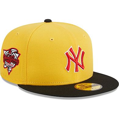 Men's New Era Yellow/Black New York Yankees Grilled 59FIFTY Fitted Hat