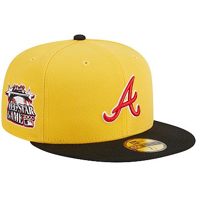 Men's New Era Yellow/Black Atlanta Braves Grilled 59FIFTY Fitted Hat