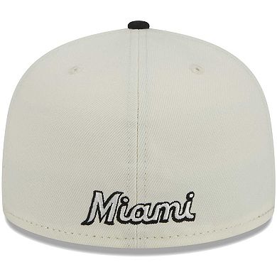 New Era Men's MLB Miami Marlins 5950 Cloud Under Fitted Black