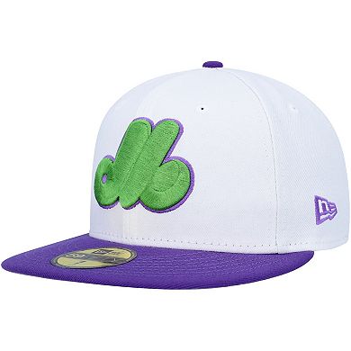 Men's New Era White Montreal Expos 25th Anniversary Side Patch 59FIFTY Fitted Hat