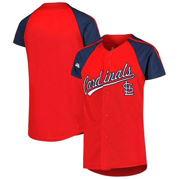 Stitches St Louis Cardinals MLB Short Sleeve Button Up Jersey