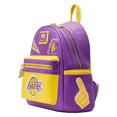 Loungefly Los Angeles Lakers Patches Mini Backpack