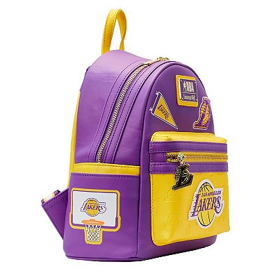 Loungefly Los Angeles Lakers Patches Mini Backpack