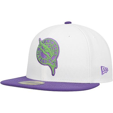 Men's New Era White Florida Marlins Side Patch 59FIFTY Fitted Hat