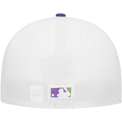 Men's New Era White Florida Marlins Side Patch 59FIFTY Fitted Hat