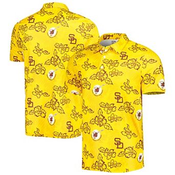 Men's Reyn Spooner Gold San Diego Padres Cooperstown Collection Puamana Print Polo