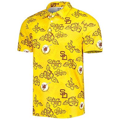 Men's Reyn Spooner Gold San Diego Padres Cooperstown Collection Puamana Print Polo