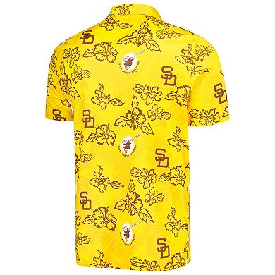 Men's Reyn Spooner Gold San Diego Padres Cooperstown Collection Puamana Print Polo