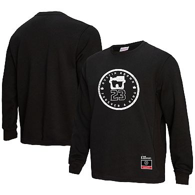 Men's Mitchell & Ness Dustin Brown Black Los Angeles Kings Forever A King Long Sleeve T-Shirt